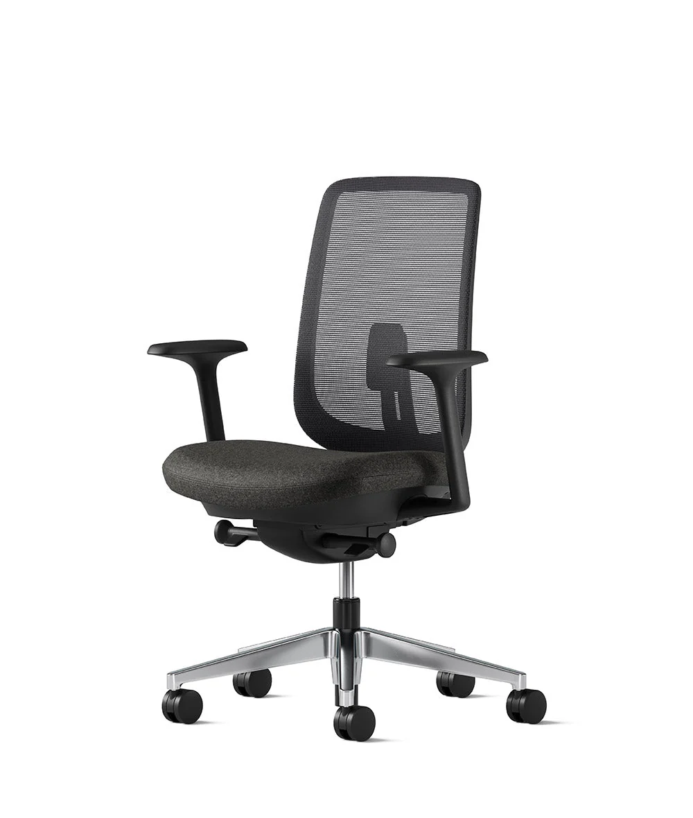 Verus Membran-Rückenlehne Bürostuhl* Poliert Schwarz - Image 5